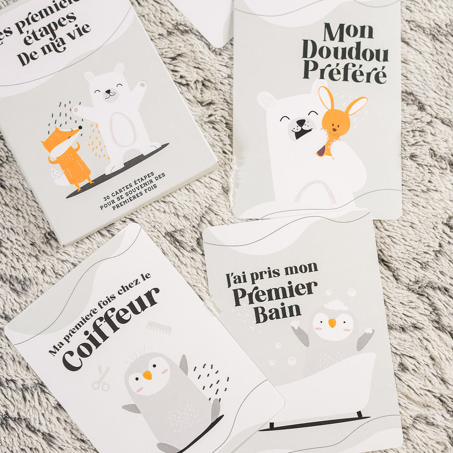 30 cartes étapes pour bébé avec designs mignons et colorés