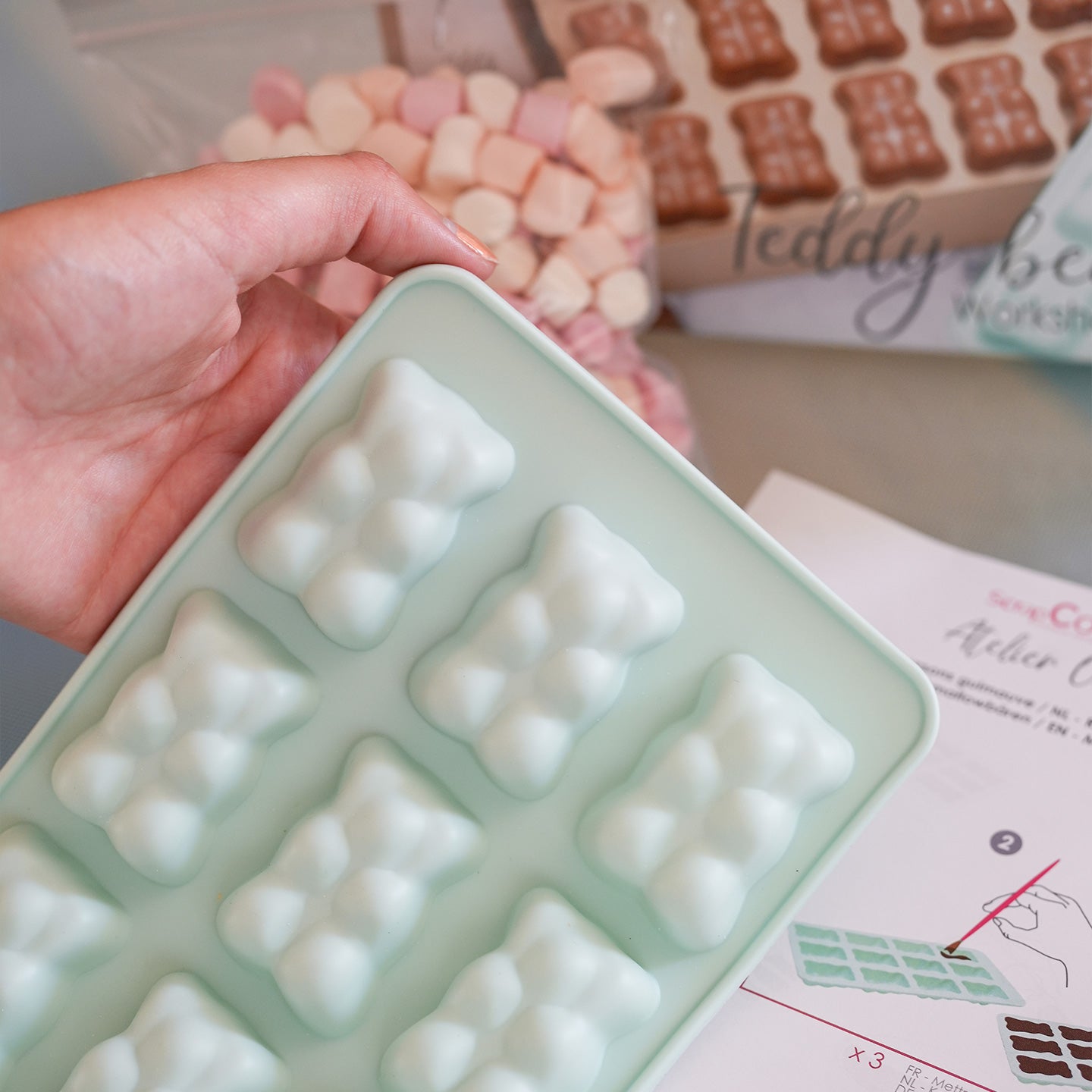 Un kit diy petits oursons à la guimauve