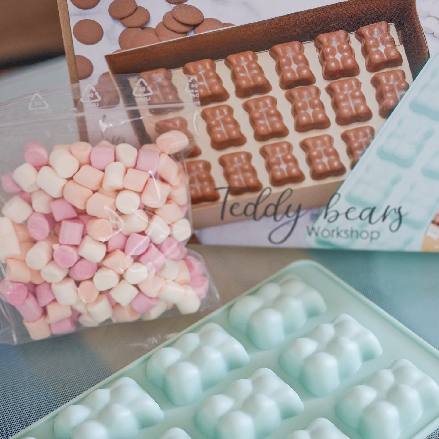 Un kit diy petits oursons à la guimauve