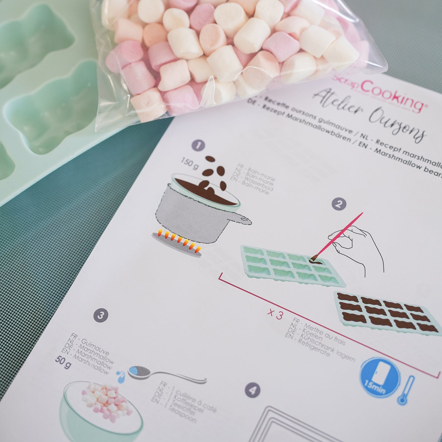 Un kit diy petits oursons à la guimauve