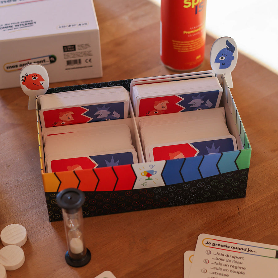 Jeu Mes amis sont... avec illustration de bande dessinée