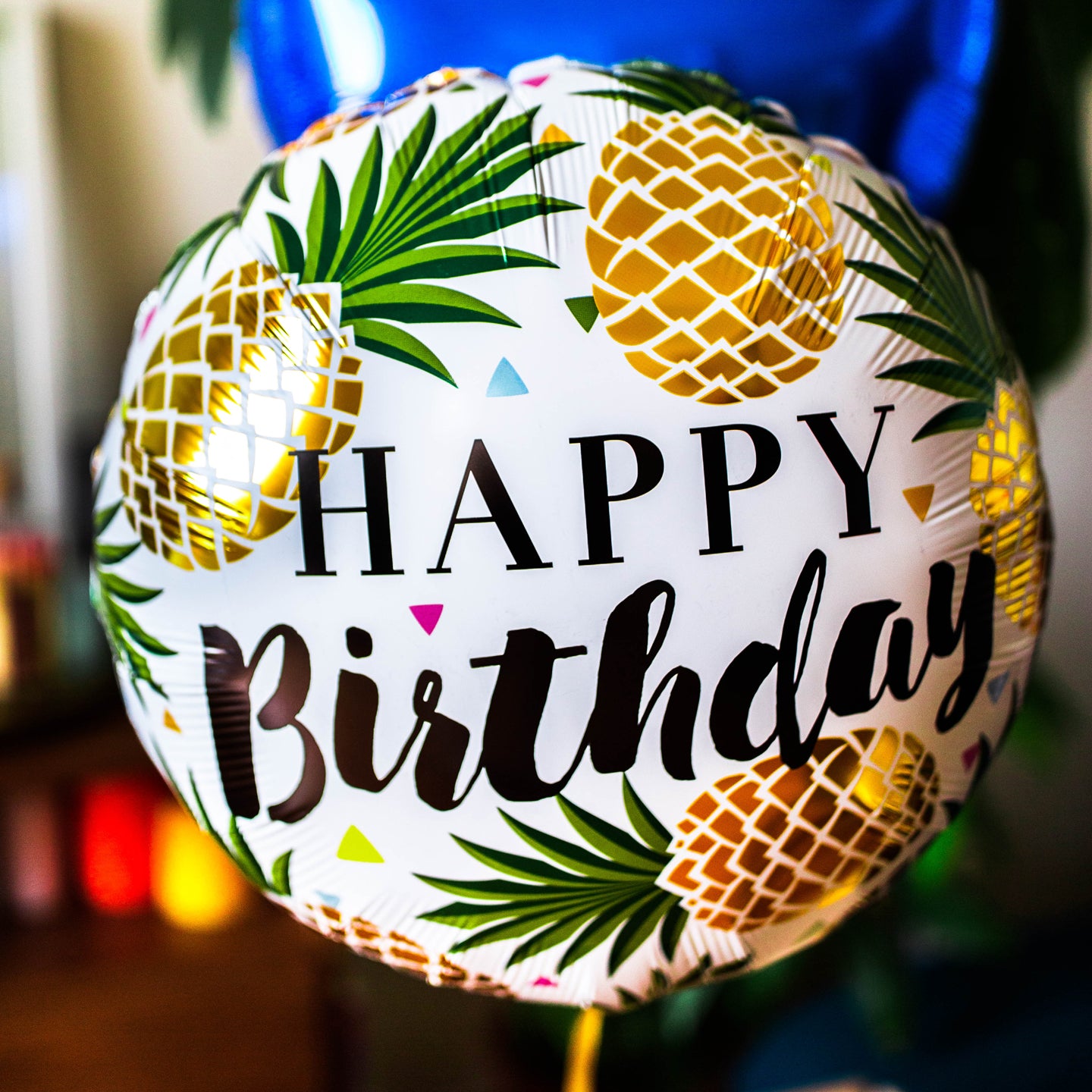 Ballon happy birthday ananas