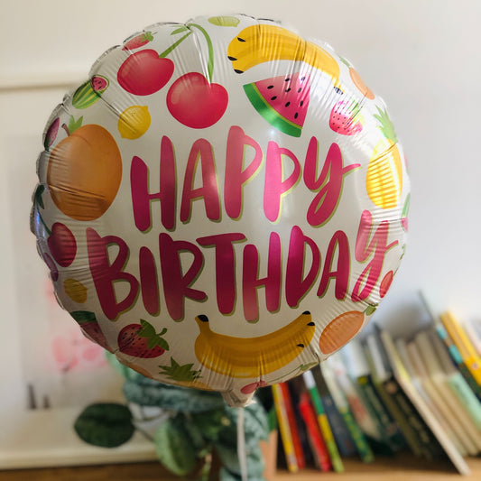 Ballon Joyeux Anniversaire - Fruits