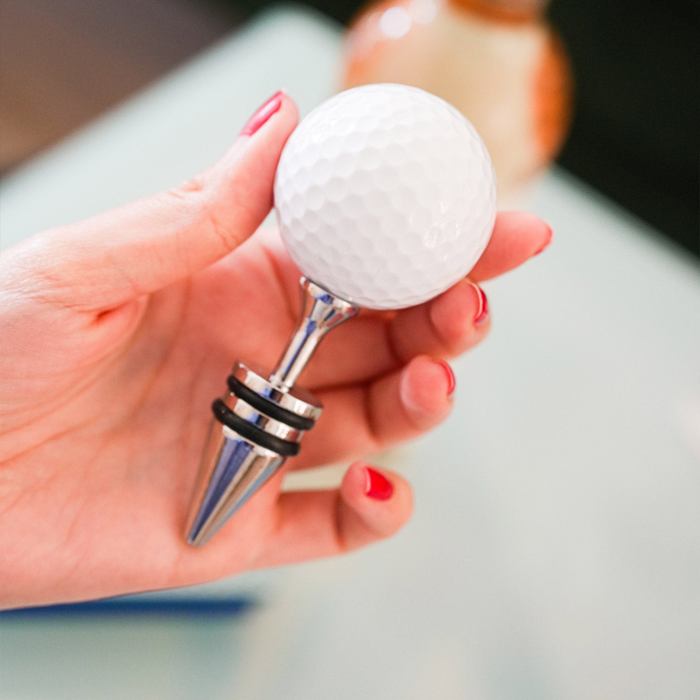 Porte clef Balle de Golf , cadeau de golf personnalisé