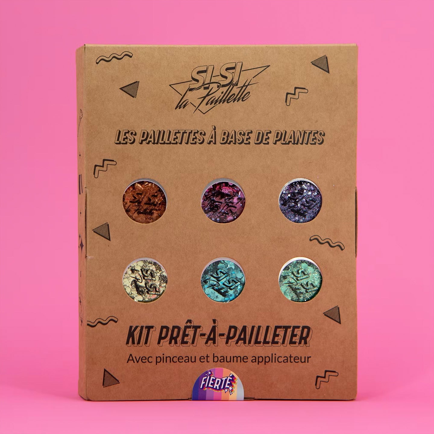 Un kit prêt-à-pailleter avec son pinceau - Mieux Que Des Fleurs