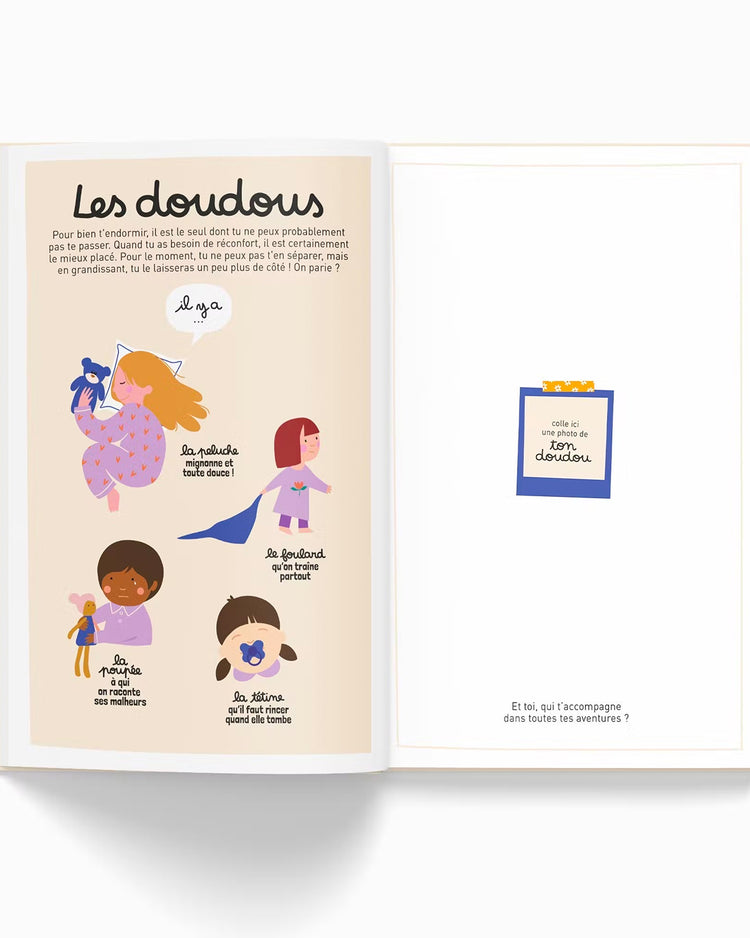 Livre pour enfants avec couverture colorée et illustrations ludiques.