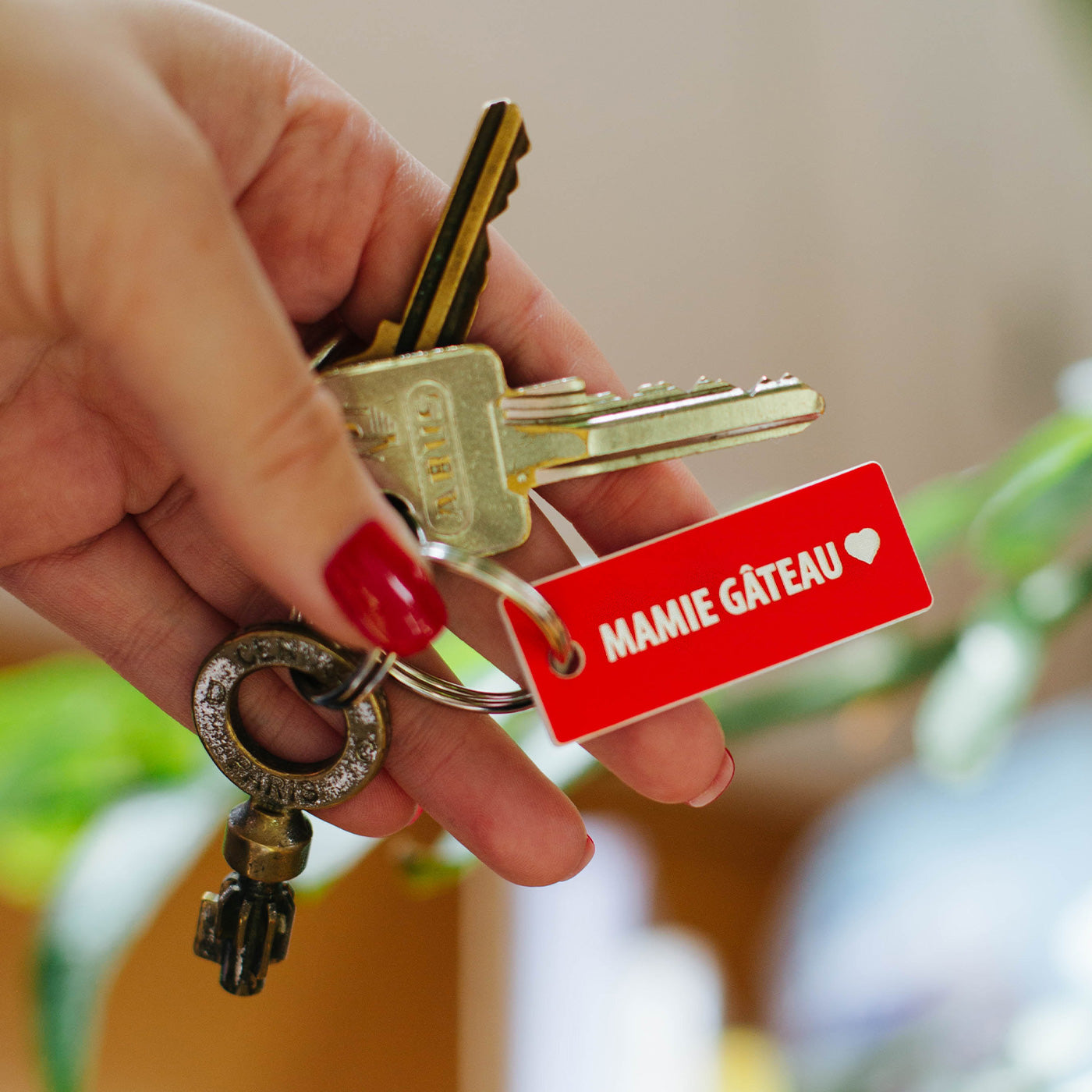 Idée cadeau grand mère un porte clé mamie gâteau