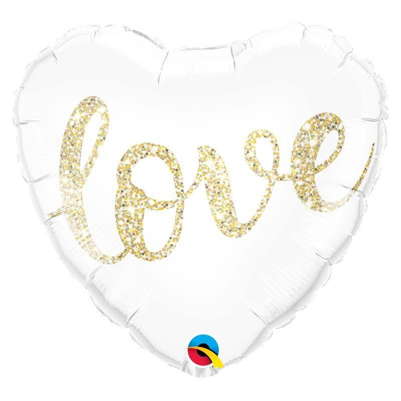 Ballon coeur love gold