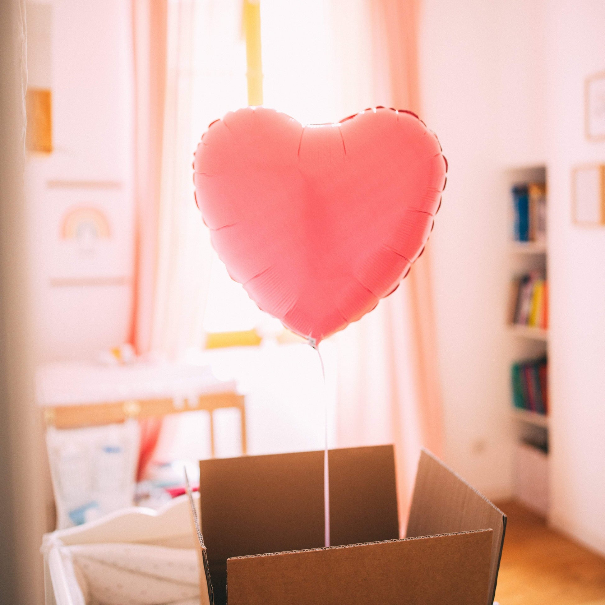 Ballon coeur rose bonbon