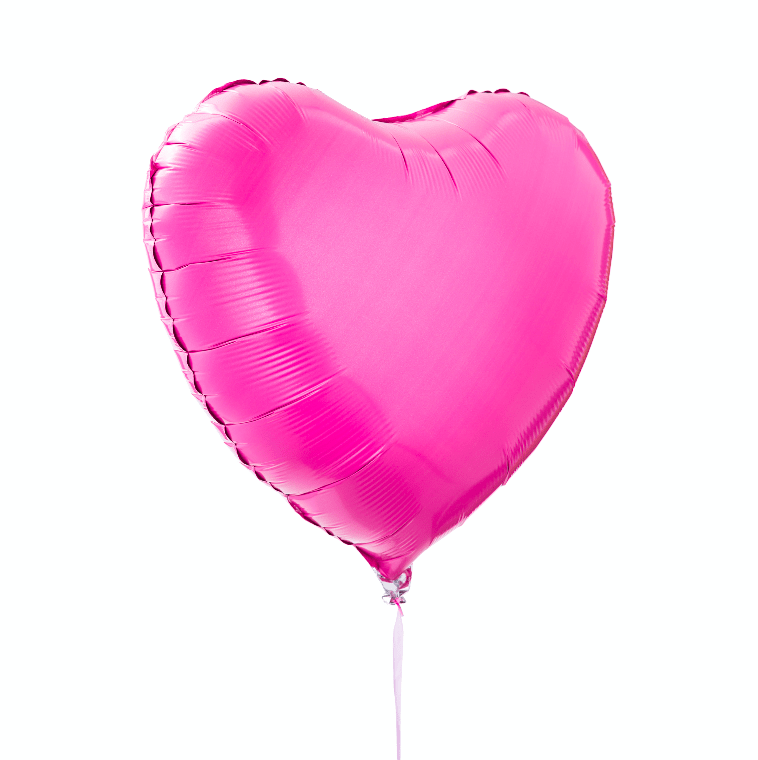 Ballon coeur rose bonbon