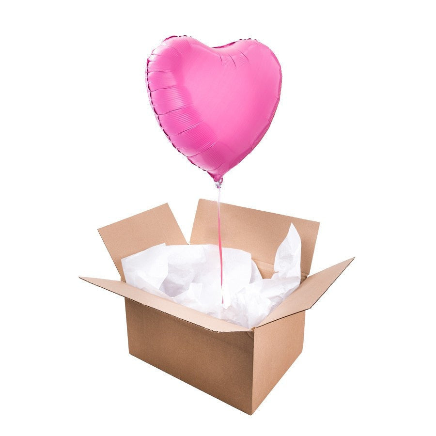 Ballon Coeur Rose Bonbon dans un carton – Mieux Que Des Fleurs