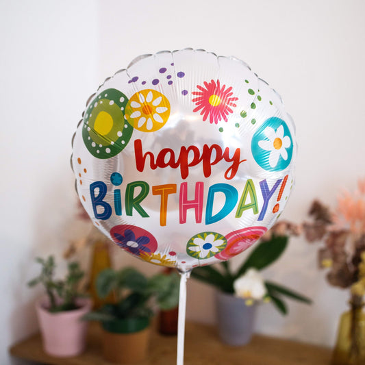 Ballon Happy Birthday Flowers Mieux Que Des Fleurs