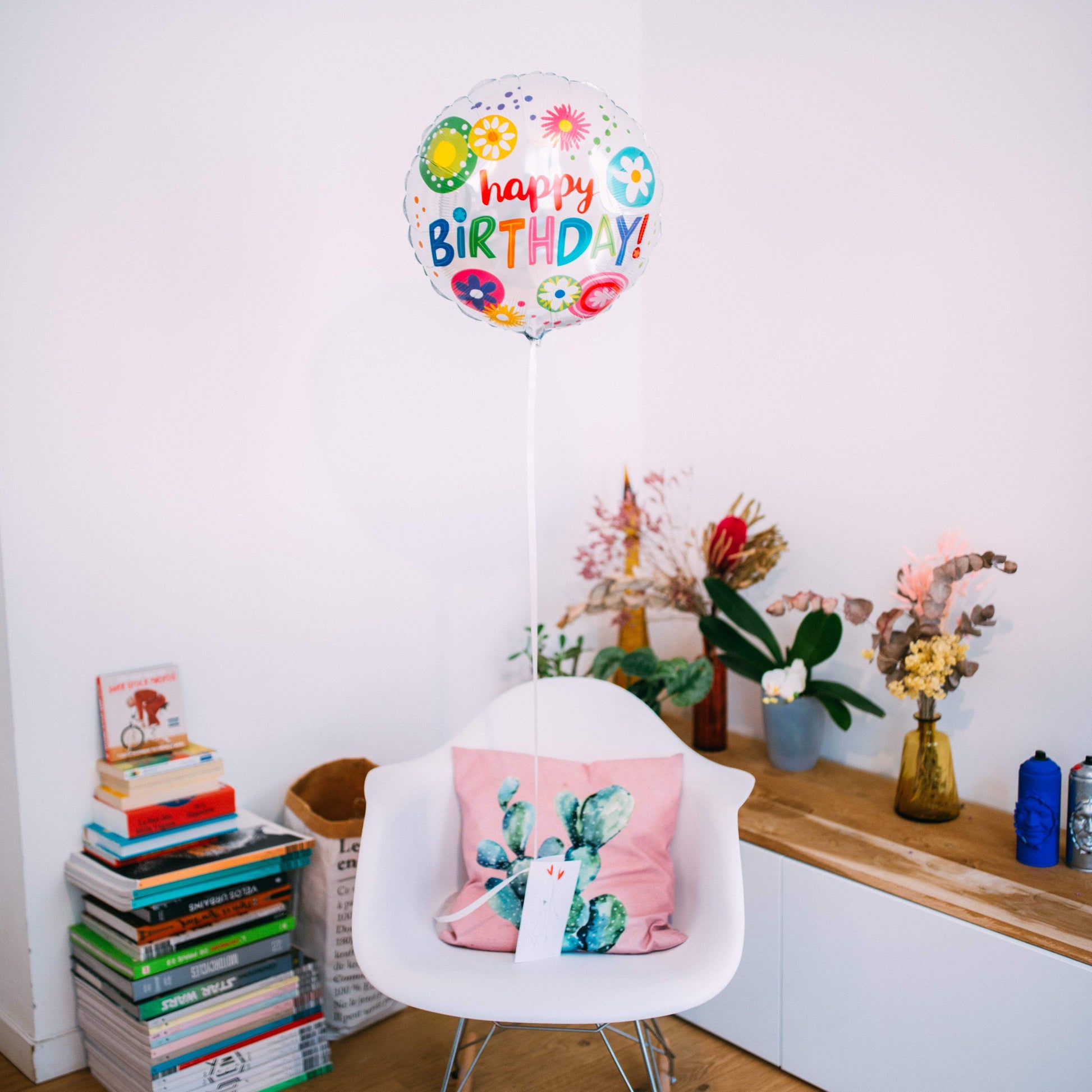 Ballon Happy Birthday Flowers Mieux Que Des Fleurs