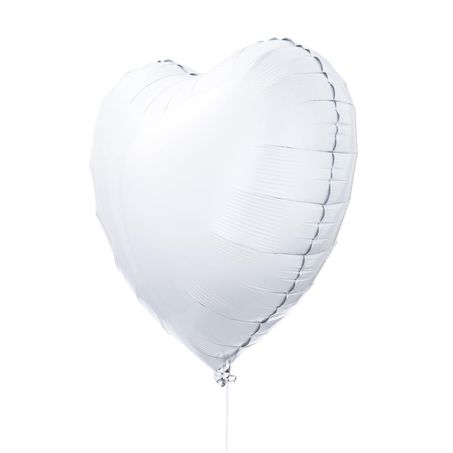 Box 2 Ballons Coeurs blancs avec motif de coeurs, idéal comme cadeau original.