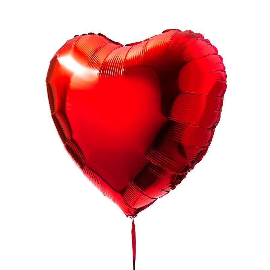 Box 2 Ballons Coeurs rouges, idéal pour offrir en cadeau d'amour ou de fête.