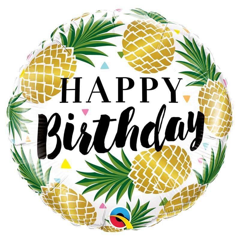 Mieux Que Des Fleurs balloons Ballon Happy Birthday Ananas