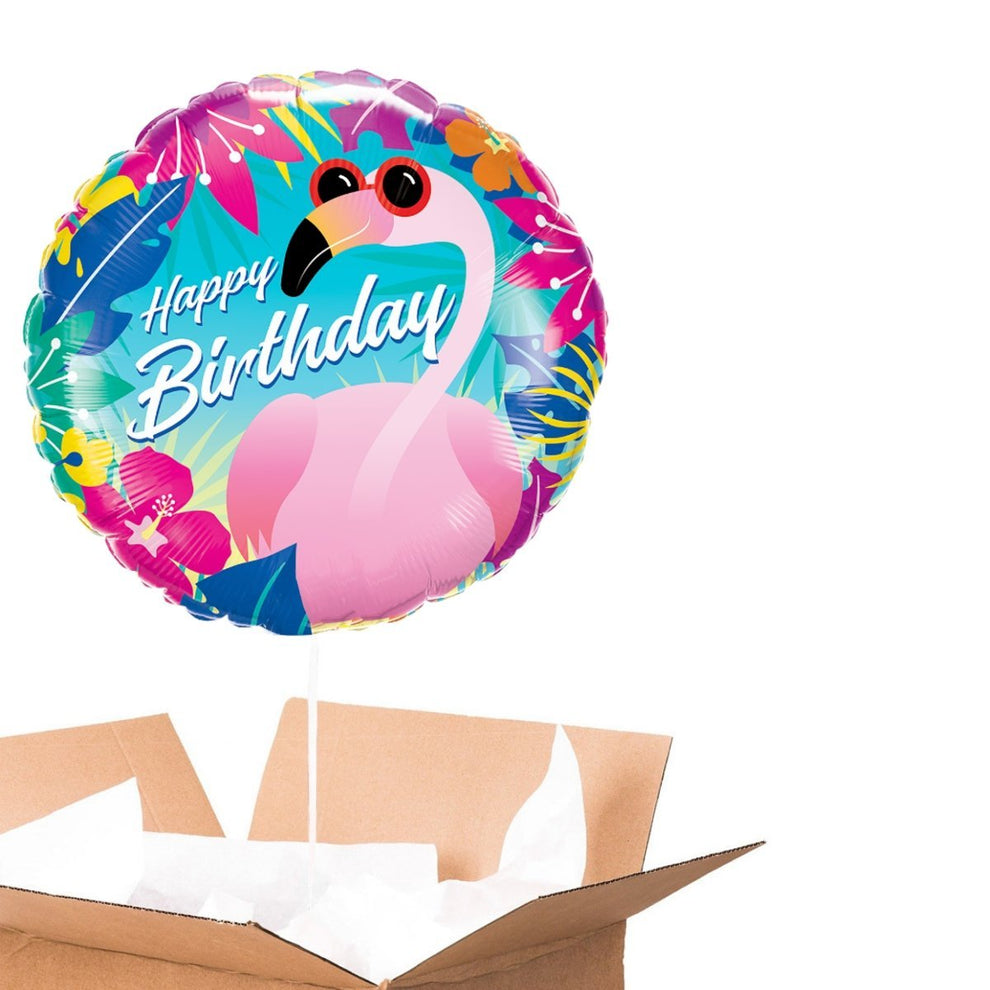 Mieux Que Des Fleurs balloons Ballon Happy Birthday Flamingo