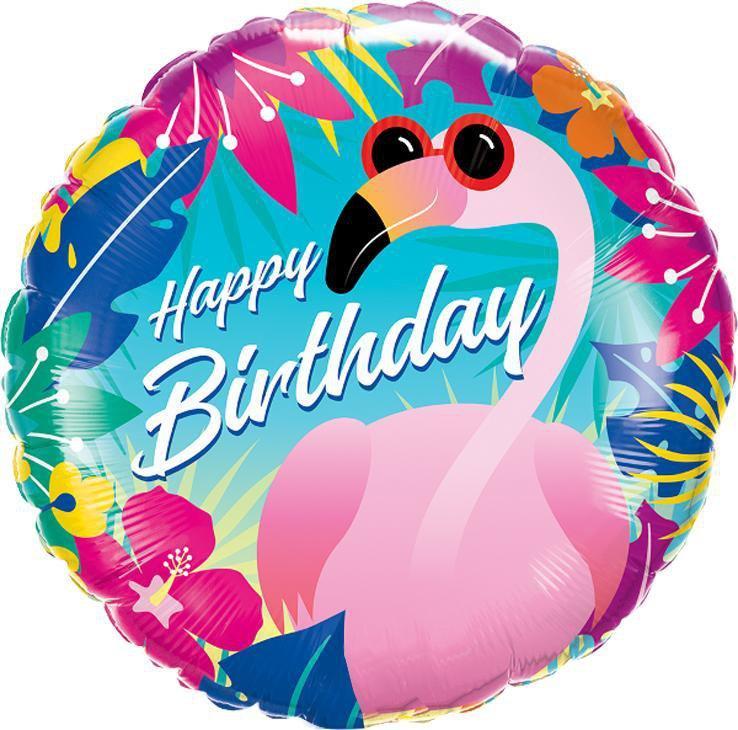 Mieux Que Des Fleurs balloons Ballon Happy Birthday Flamingo