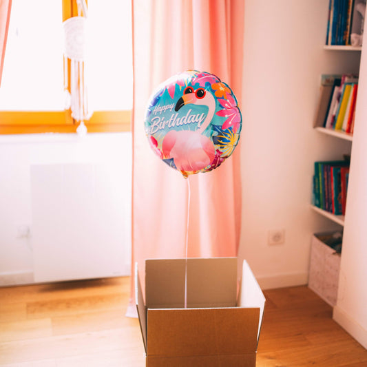 Ballon Happy Birthday Flamingo - Mieux Que des Fleurs