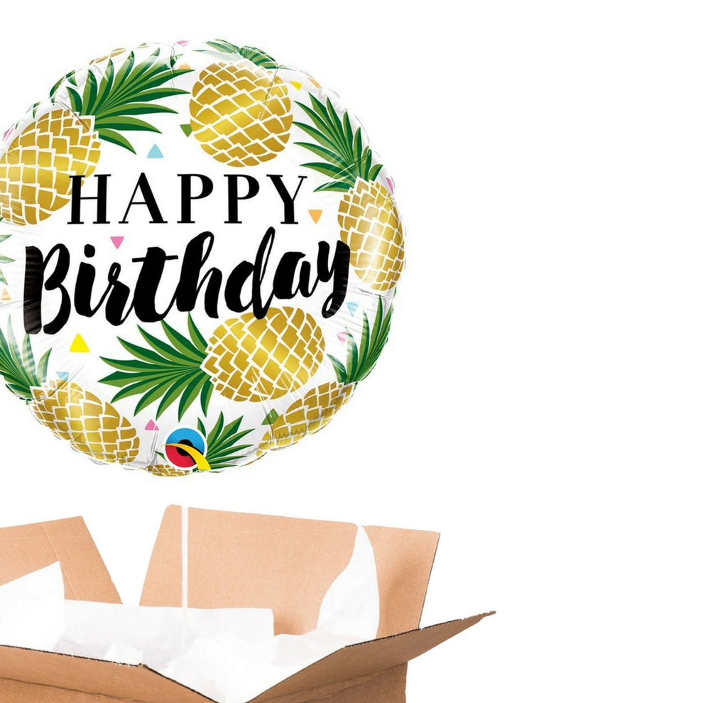 Mieux Que Des Fleurs balloons Juste la carte Ballon Happy Birthday Ananas