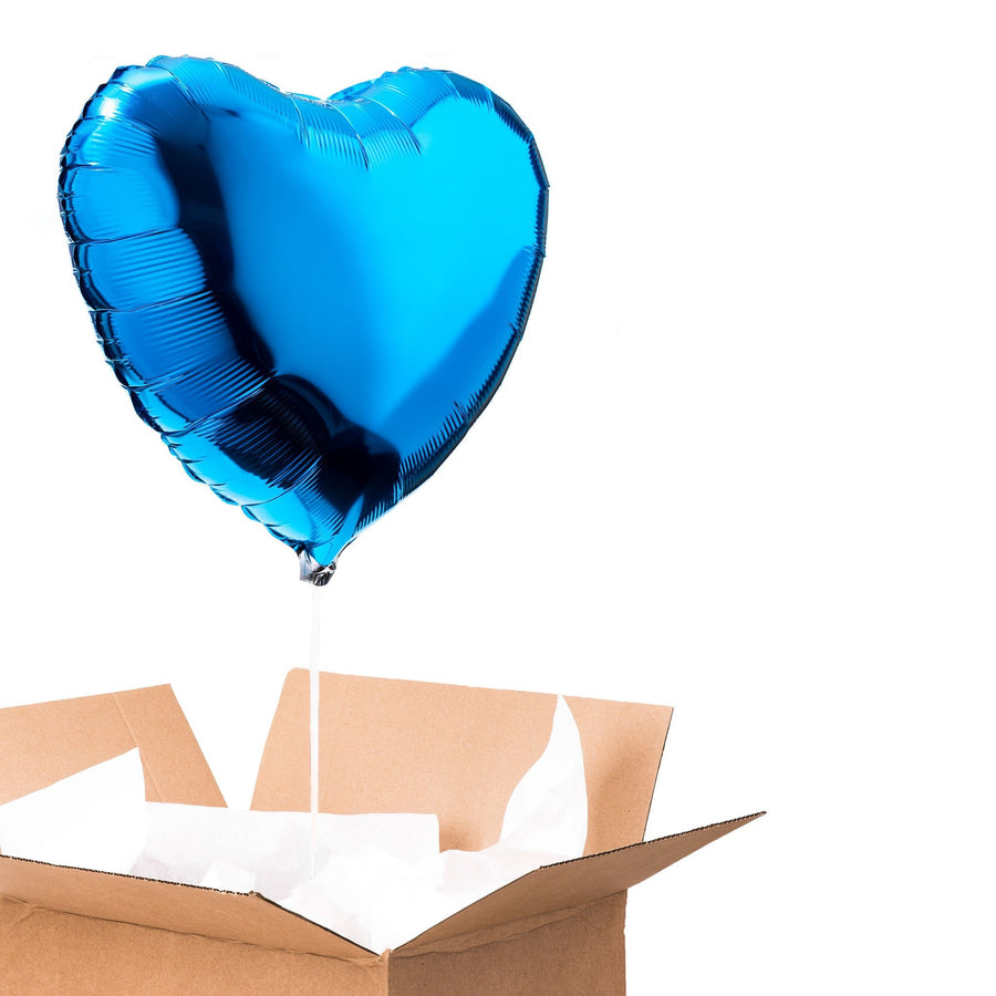 Ballon coeur bleu saphir, cadeau original pour exprimer son amour.