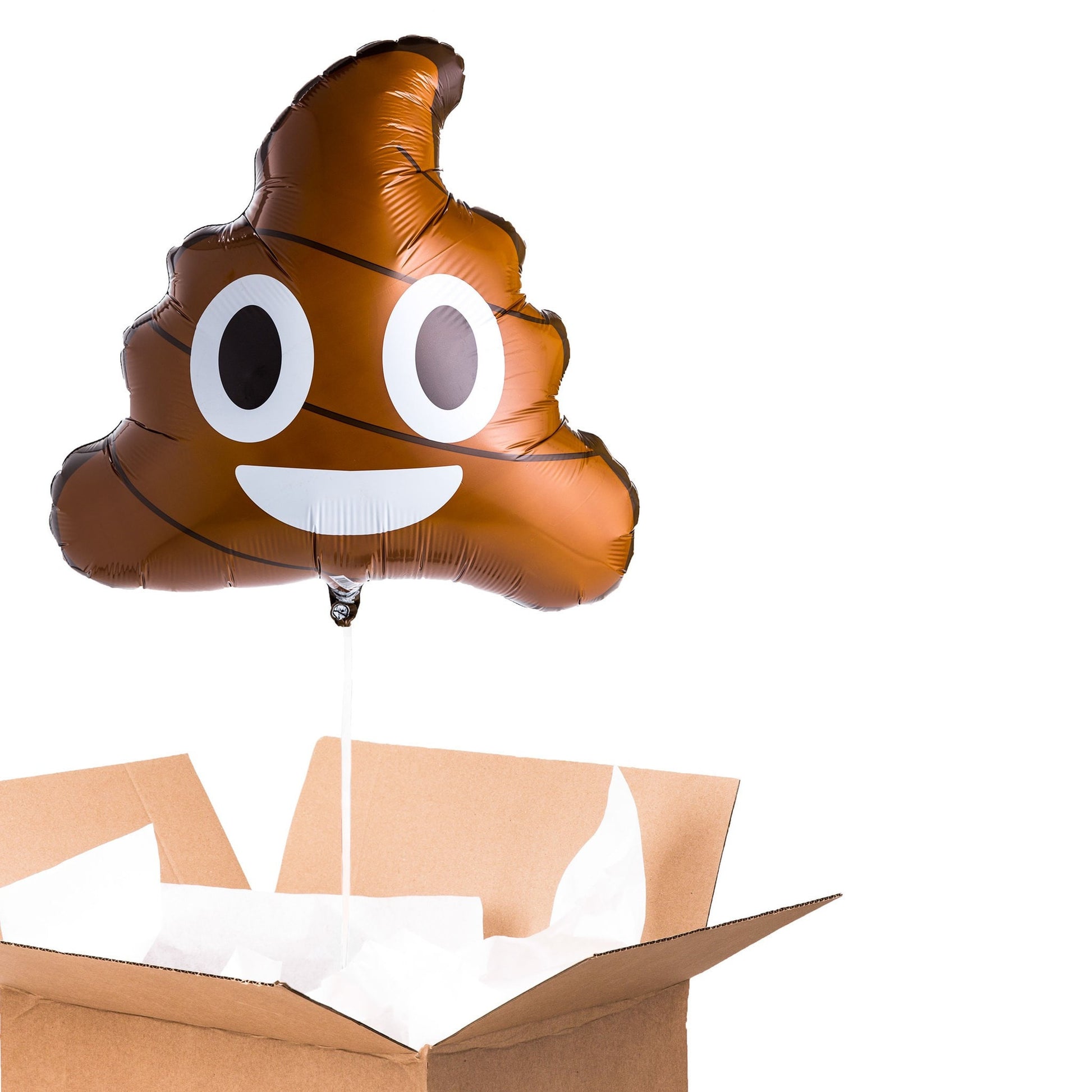 Juste la carte ballon emoji poop