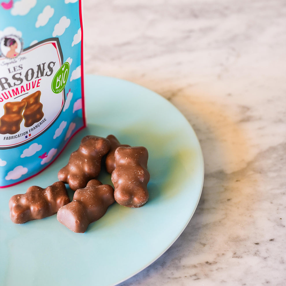 Ourson guimauve : boites et sachets de petits oursons en guimauve,  chocolats et bonbons