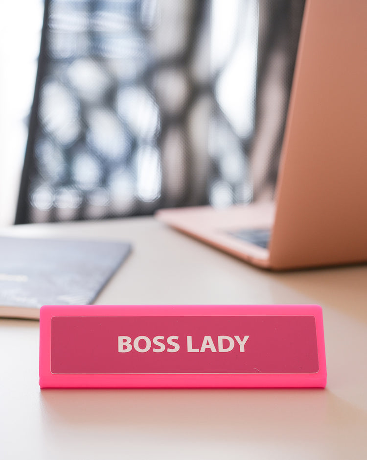 Plaque de bureau personnalisée avec message humoristique