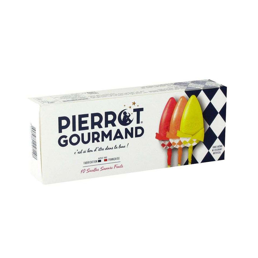 Etuis 10 sucettes saveur fruits Pierrot Gourmand